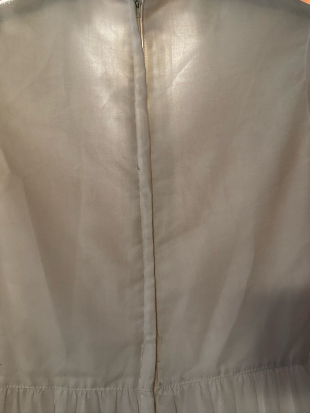 Ivory Embroidered Ruffle-Trim Maxi Dress - Picture 10 of 10